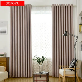 

Modern Custom mode coffee Blackout Curtains for Living Room Bedroom Curtains for Window Treatment Drapes Solid Blackout Curtains