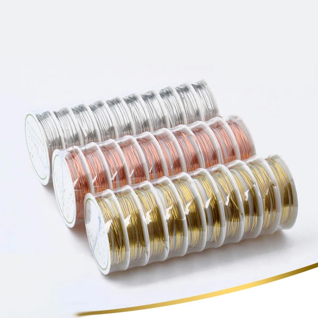 Perlage Fil Rouleau De Fil De Cuivre Dia De Cordon Perlant 1.5-15meters /  Lot Cordon Cordes Bricolage Accessoires Pour La Fabrication De Bijoux En  Gros - Bijoux Et Composants - AliExpress