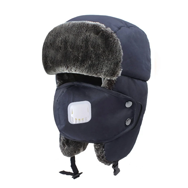 

Winter Windproof Ski Cap with Ear Flaps Mask Warm Hunting Hats for Men Women For Outdoor Climbing Hiking