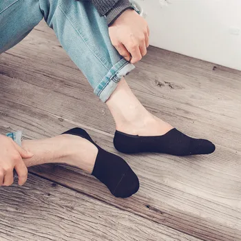 

Men's Socks New Non-slip Silicone Invisible Boat Compression Socks Male Ankle Sock Harajuku Men Meias Cotton Socks