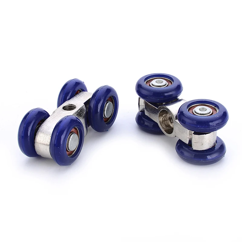 

ELEG-2Pcs Hardware Accessories 4 Wheel Sliding Door Wardrobe Pulley Wooden Door Sliding Door Small Hanging Wheel Silent Sliding