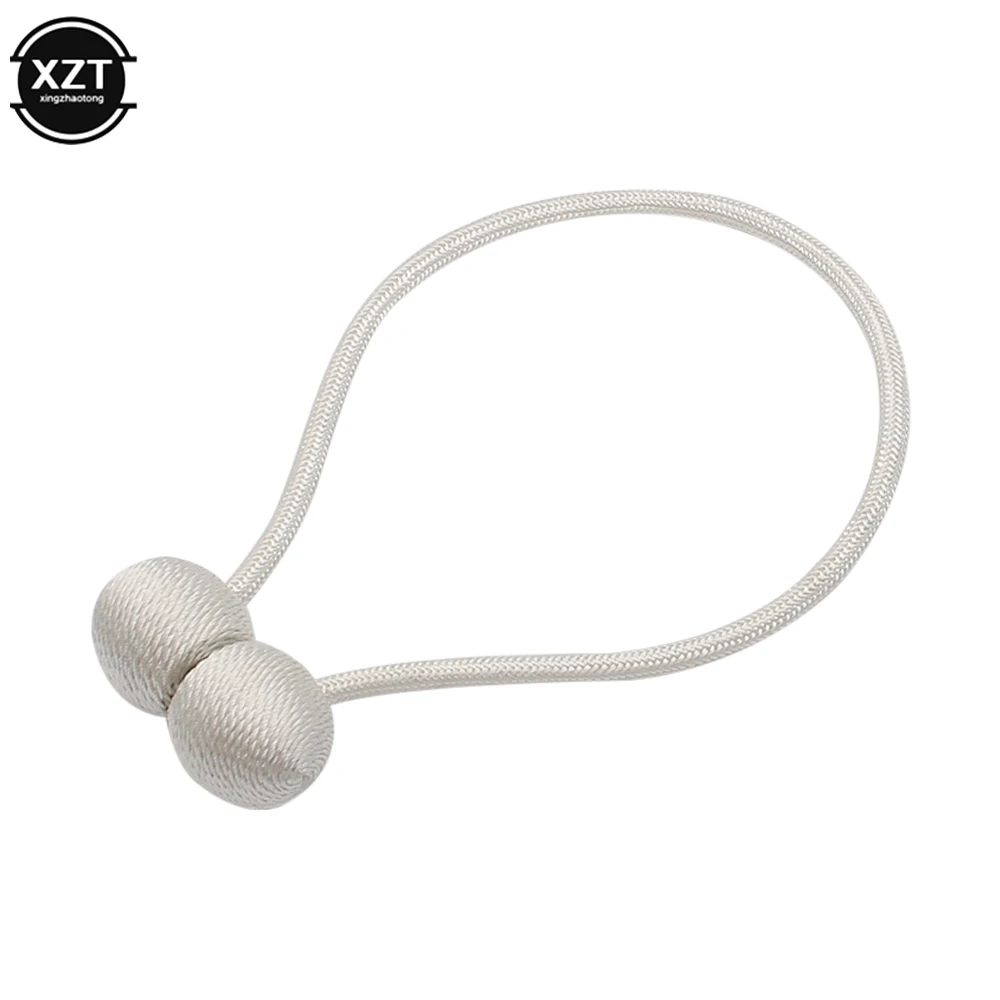 1Pc Pearl Curtain Magnetic Ball Tie Rope Backs Holdbacks Buckle Clips Accessory Rods Accessoires Hook Holder Home Decorations 6