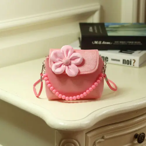 Сумка-мессенджер для малышей; детская сумка принцессы на плечо для девочек; сумочка - Цвет: Розовый