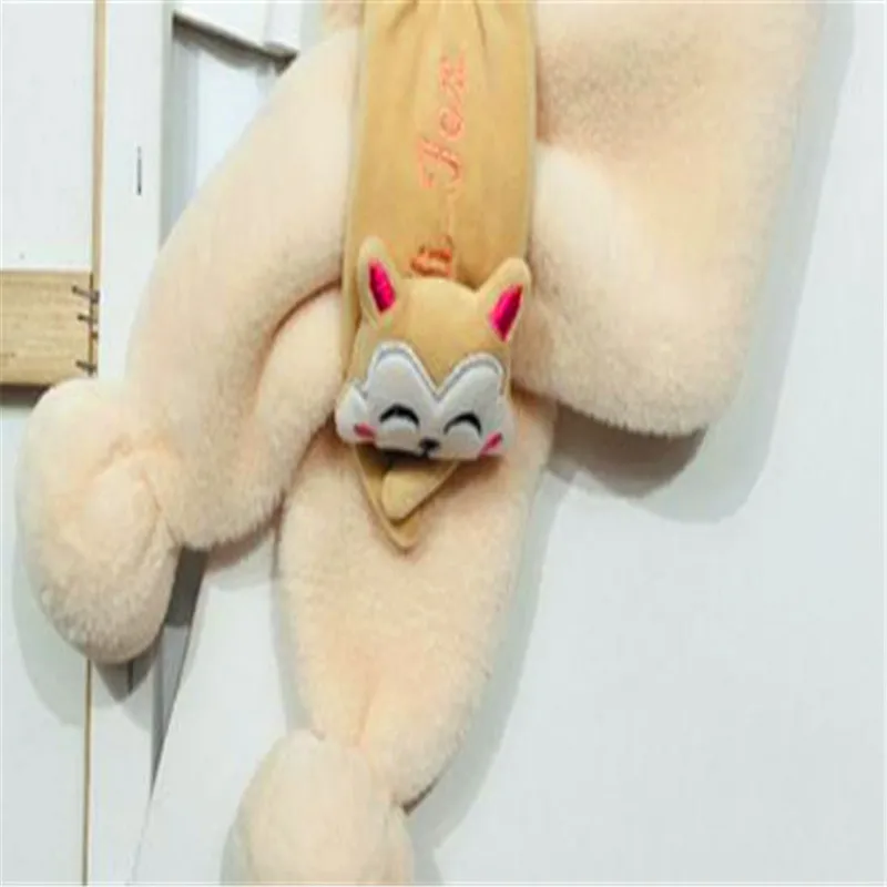 TXM5415-Beige racoon Han edition/плюшевый Детский шарф с рисунком коричневого медведя; воротник для мальчиков и девочек; детская зимняя одежда с кроликом Тоторо; TXM5415 - Цвет: TXM5415-Beige racoon