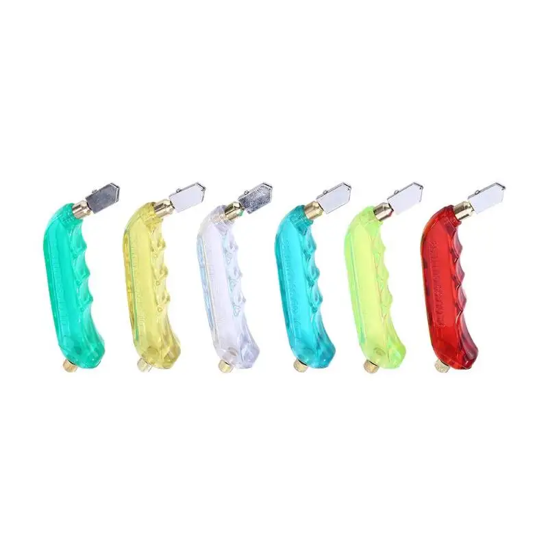 

6pcs/box ABS Hand Grip Oiled Roller Glass Cutter Glass Cutting Tool Random
