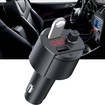 

LCD Display Multifunction ABS Wireless Music Player Audio Adapter Easy Install Bluetooth FM Transmitter LED Backlight For Car