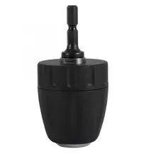 Drill-Chuck Conversion-Tool Hex-Shank Keyless 3/8--24unf-Adapterwith Quick 1/4inch