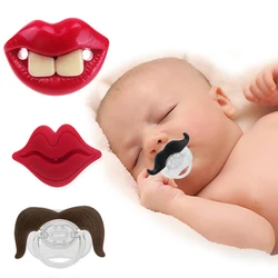 Funny Baby Pacifiers Nipple Safe Food Grade Silicone Teethers Toddler Pacifier Orthodontic Soothers Teat for Baby Pacifier Gift