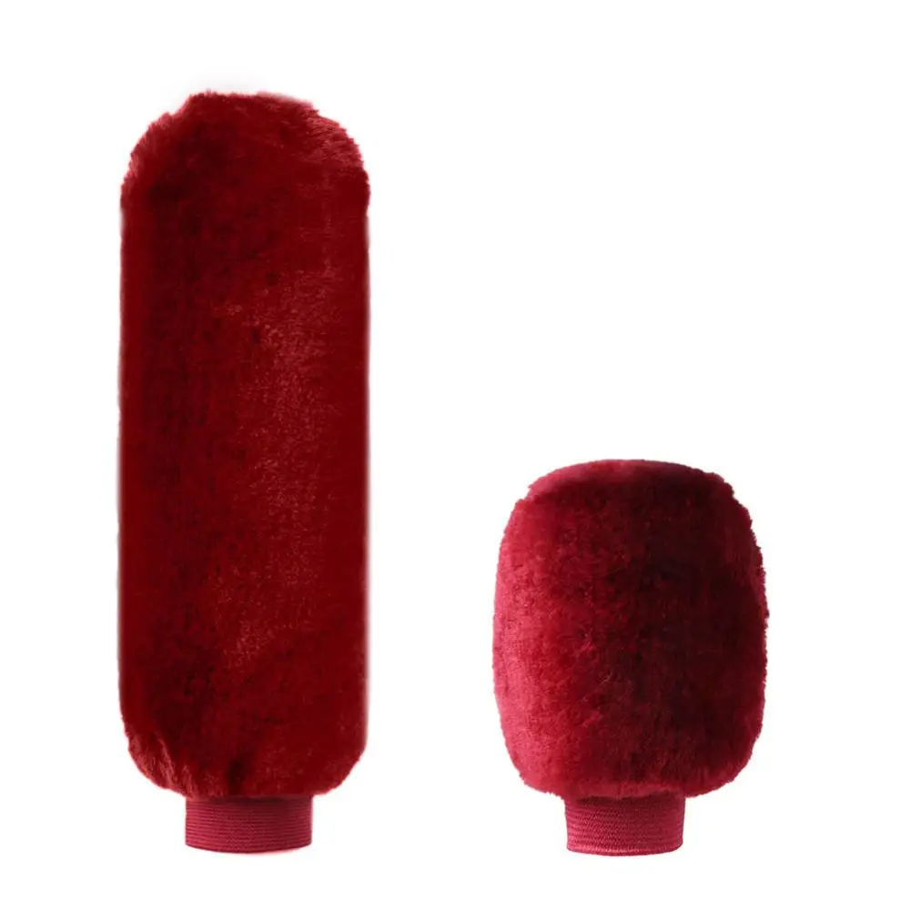 2Pcs Car Hand Brake Cover Gear Head Cover