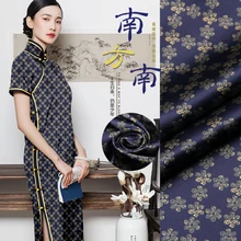 Печатный шелк стрейч-сатин 118 см Ширина 19 momme/чистый шелк Ткань для шитья платьев