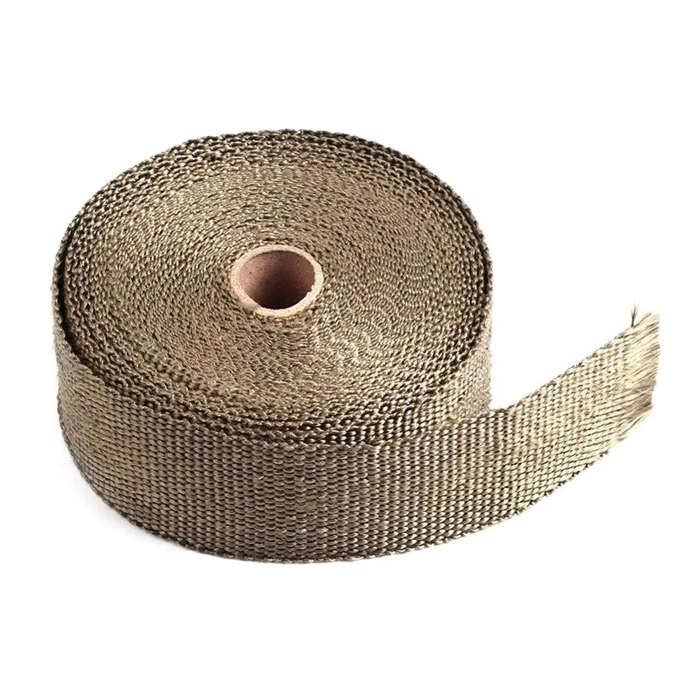 5M Roll Fiberglass Heat Shield Moto Exhaust Header Pipe Heat Wrap Tape Thermal Protection Manifold Header Insulation Cloth Roll