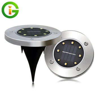 

4pcs Solar Powered Ground Light Waterproof Garden Pathway Deck Lights LED Lamp Buried Floor Light for Yard Driveway Lawn Road