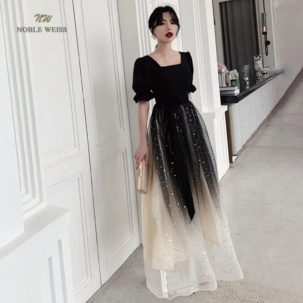 prom dresses sexy a-line tulle prom dress zipper back cheap prom gown robe de soiree party dress Customized