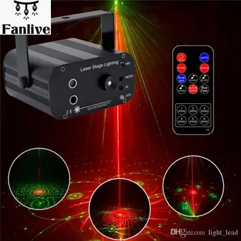 

4pcs 48 Pattern Laser Projector Remote/Sound Controll LED Disco Light RGB DJ Party Stage Light Christmas Lamp Decoration