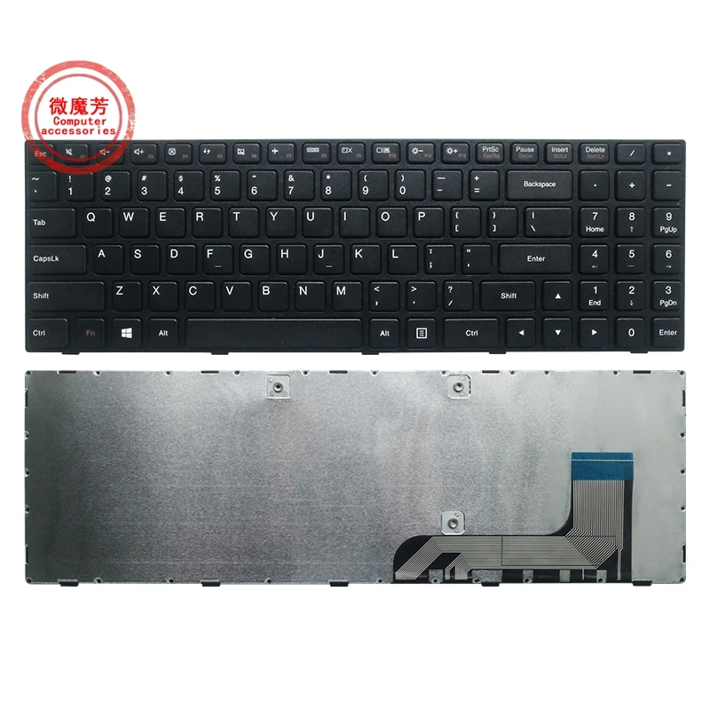 US черный новый для Lenovo Ideapad 100-15 100-15IBY 100-15IBD 300-15 стандартная клавиатура ноутбука с