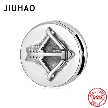 

925 Sterling Silver fashion 12 Constellation Sagittarius beads charms Fit Original JIUHAO Reflexions Bracelet Jewelry making