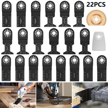 

22pcs/set Multi Function Cutting Discs Sanding Grinding Wheel Circular Oscillating Saw Blades Wood Cut Kit Tool Accessories