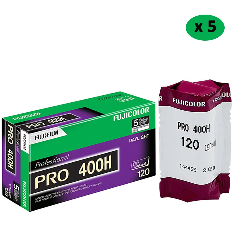 35mm 5 Rolls of 36 Exposures Fujifilm Fujicolor Pro 400H Color Negative Film ISO 400 