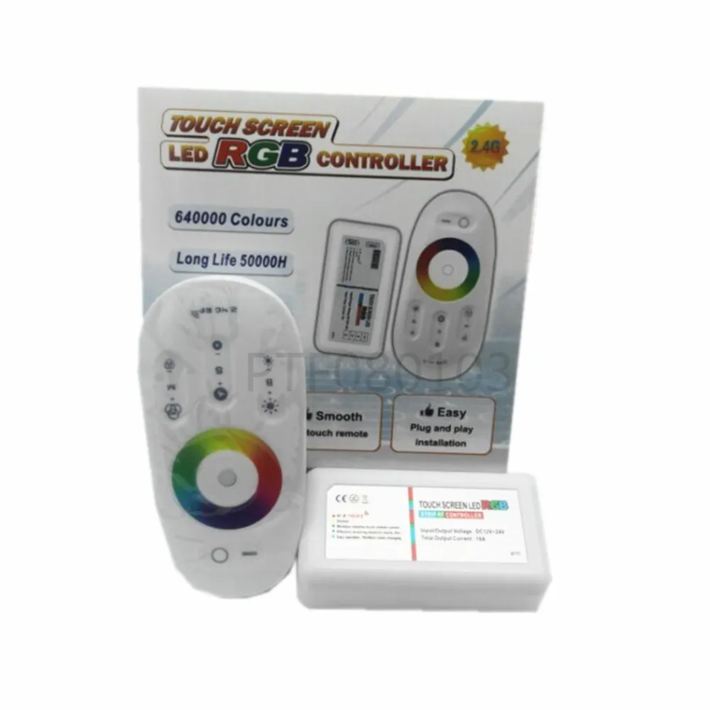RGB Controller Сенсорный экран управляемый контроллер RGBW 2,4G беспроводной DC12-24V сенсорный Радиочастотный пульт дистанционного управления для RGBW светодиодные ленты - Цвет: RGB Controller