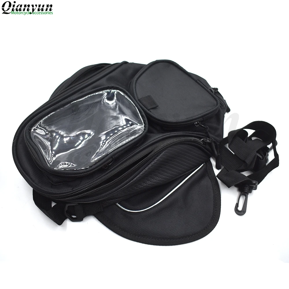 New Oil Fuel Tank Bag Waterproof Motor Tank Bag Black Magnetic Motorbike Saddle Bag Single Shoulder Bag Motorcycle Backpack