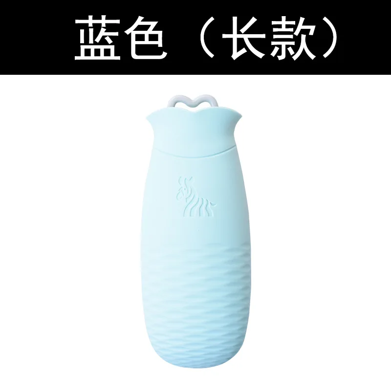 A Blue Силиконовая теплая сумка для воды, теплая сумка для дворца, плюс холодная горячая упаковка, силиконовая горячая и холодная Взрывозащищенная сумка для горячей воды для сна - Цвет: A Blue