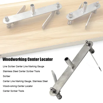 

Woodworking Center Locator Line Scriber Center Line Marking Gauge Stainless Steel Center Scriber Tools XH8Z