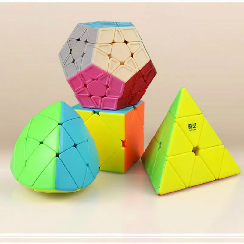 Mofangge 4 шт./компл. QiYi магический куб Набор Подарочный набор 2x2x2/3x3x3/4x4x4/5x5x5 спидкуб Megaminx Профессиональный кубики забавные игрушки для малышей