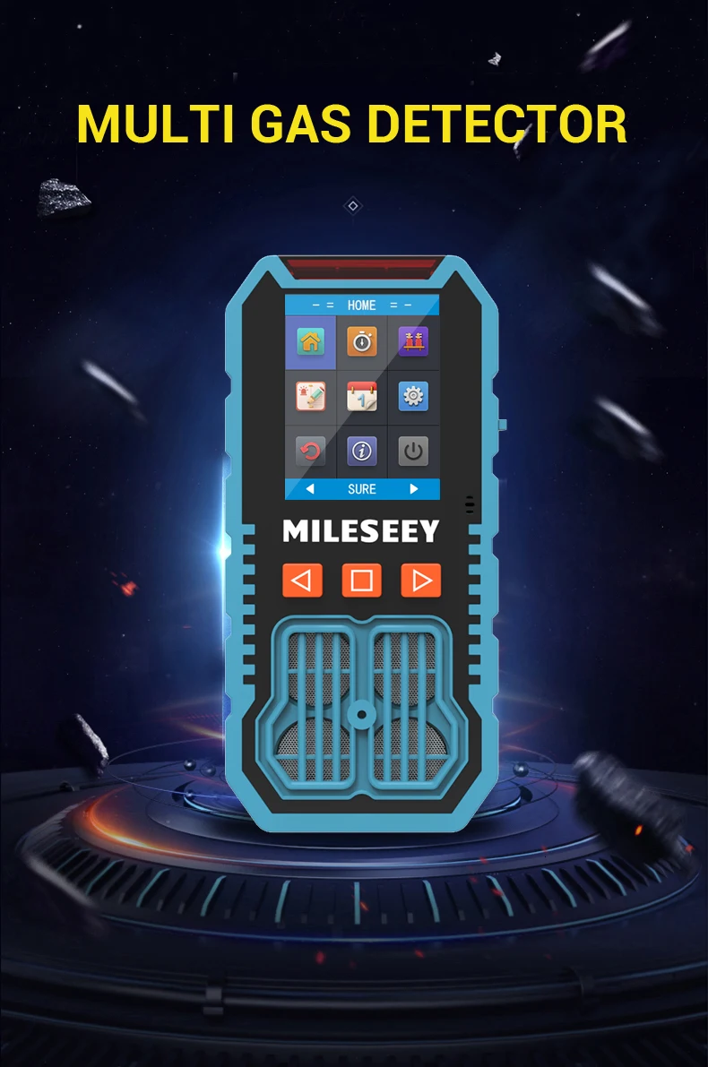 Mileseey портативный lcd Многофункциональный детектор газа 4 в 1 токсичный вредный газ H2S/CO/O2/EX gax анализатор Высокоточный детектор