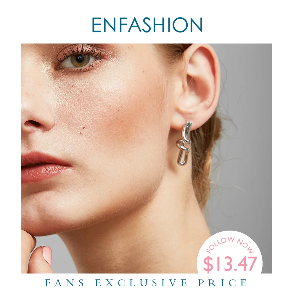 

Enfashion Knot Line Stud Earrings Gold color Ear Accessorie Earrings For Women Earings Fashion Jewelry oorbellen Wholesale E5429