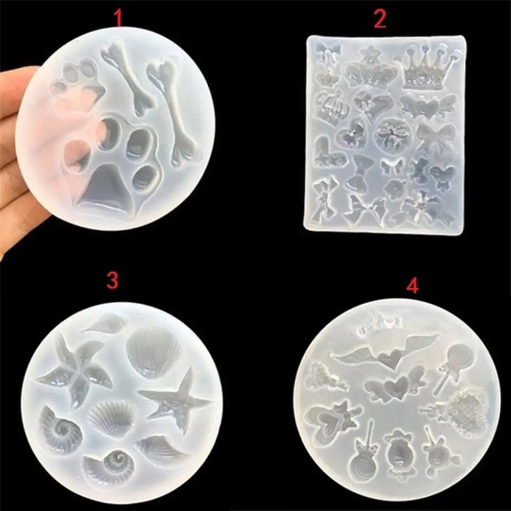 

Paw Bone Crown Heart Shape Epoxy Resin Silicone Mold DIY Jewelry Making Decor Silicon mold is non-toxic Durable And Easy T Clean