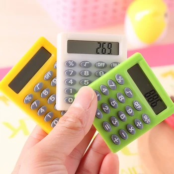 

Mini Calculator Handheld Pocket Pocket Cartoon Type Coin Batteries Calculator carry extras