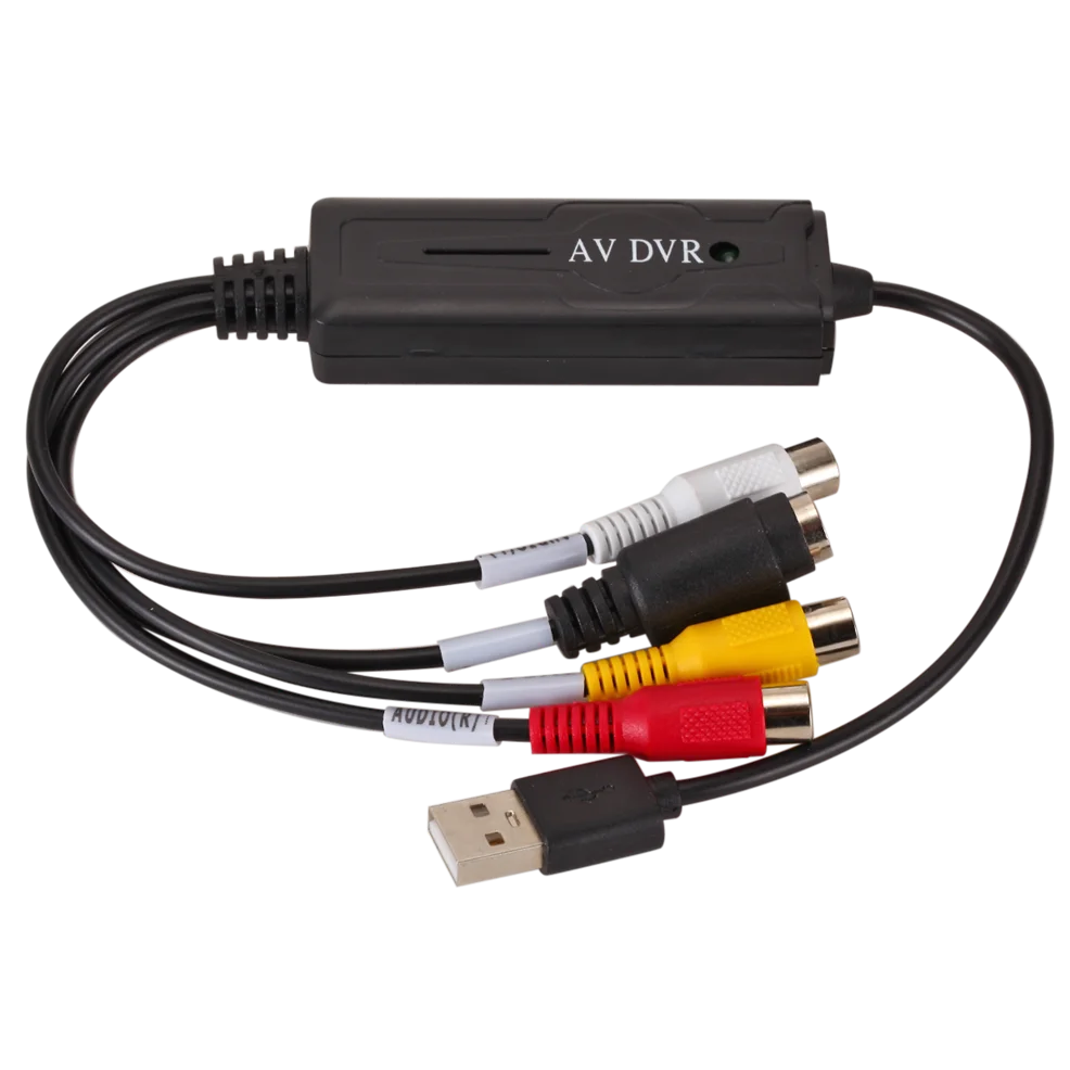 USB 2.0 Video Capture Card USB Digital to AV RCA Converter Portable Adapter Video Connecter Cable for DV/Hi8/VHS TV DVD for Home video capture adapter
