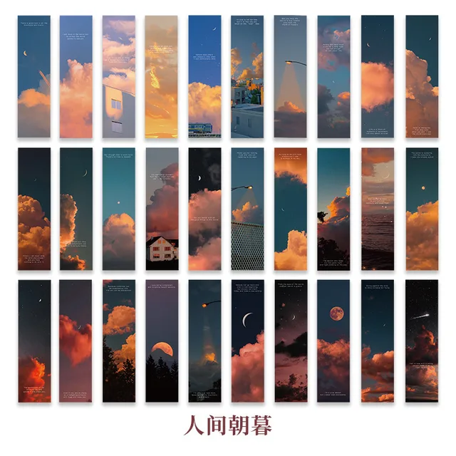 30pcs Classic Film Series Box Bookmark Aesthete Stationery Give A Gift To Someone Who Likes Reading zhaomu