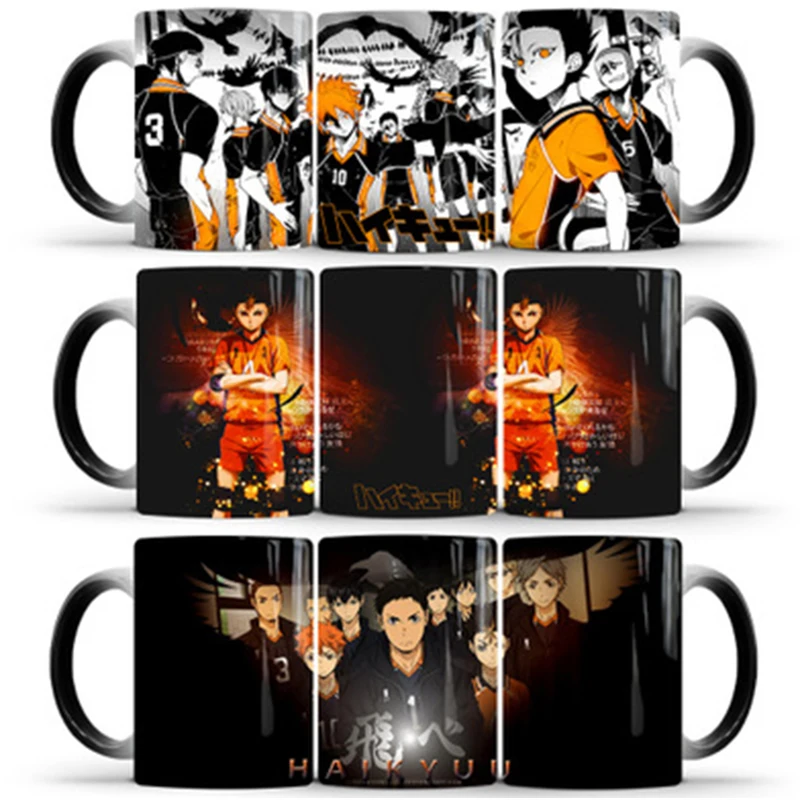 reputación cesar Fielmente Tazas mágicas de Anime Haikyuu, tazas sensibles al calor para café, té,  leche, regalos para amigos, 1 piezas, 350mL|Tazas| - AliExpress