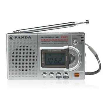 

FM MW SW Radio Receiver 9-Band Frequency Receiving Light Alarm Clock Timing Stereo Digital Portable Radio