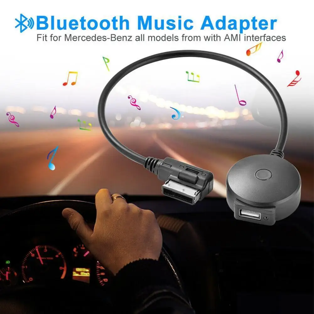 

NEWly Bluetooth AUX Receiver Cable with USB Adapter for VW Audi A4 A5 A6 Q5 Q7 Before 2009 Audio Media Input AMI MDI Interface