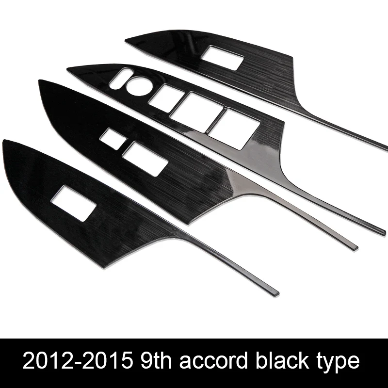 Lsrtw2017 нержавеющая сталь автомобиль для панели управления окон для honda accord 2012 2013 9th accord - Название цвета: 2012-2015 type 1
