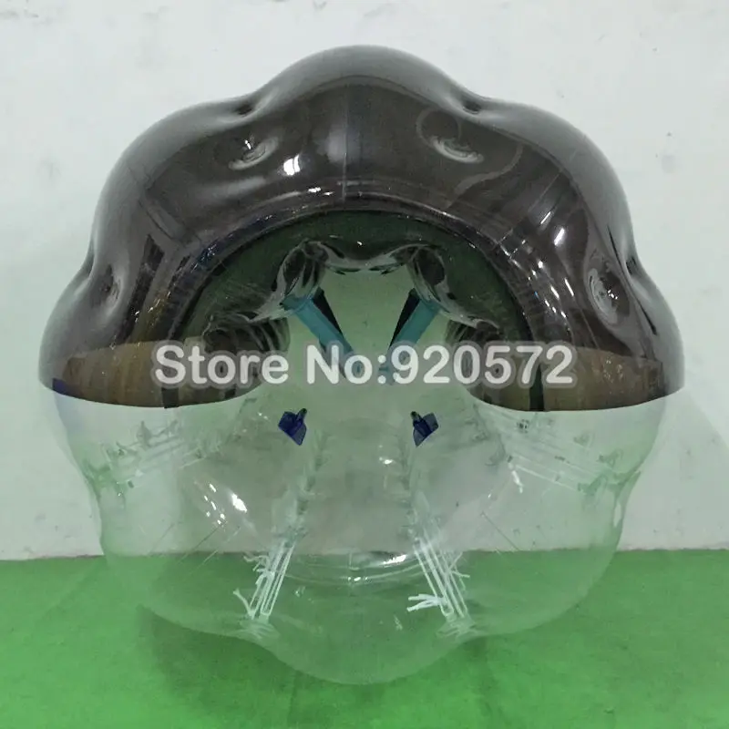 Завод по индивидуальному дизайну! 1,5 м надувной бампер мяч пузырь футбол для взрослых - Цвет: half black clear
