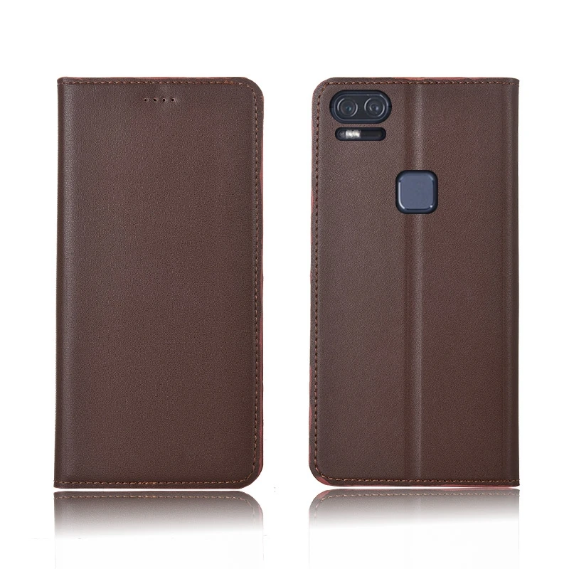  Genuine Leather magnetic flip case card slot holder for Asus ZenFone 3 Zoom ZE553KL phone case fund