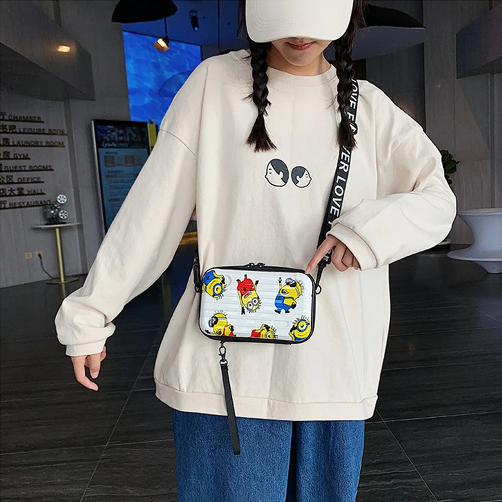 

Cartoon Rainbow Pattern Luxury Handbags for Women Mini Box Shape Fashion Designer Clutch Bag Female Shoulder Bags Crossbody Bags