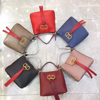 

free shipping 2020 the new style fashion pretty genuine cow leather women handbag one shoulder bag crossbody bag 25cm 6color