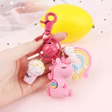 INS Единорог кукла-брелок для ключей подвеска мягкая Очаровательная Милая креативная школьная сумка для девочек подвесное украшение онлайн знаменитостей