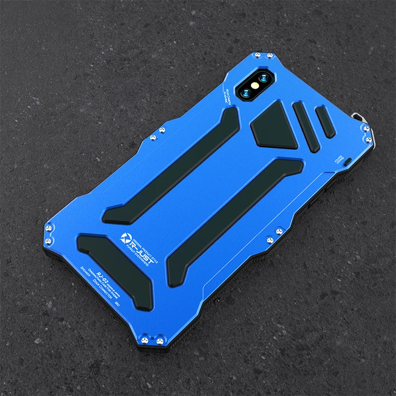 

Outdoor Sports Three-proof 360 Full Protection Phone Case For Iphone X/ Xs/ Xs Max/ Xr Aluminum Metal + Silicone Hard Cover Case