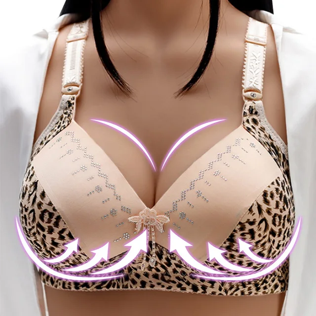 Sexy Leopard Push Up Bras For Women Fashion Front Closure