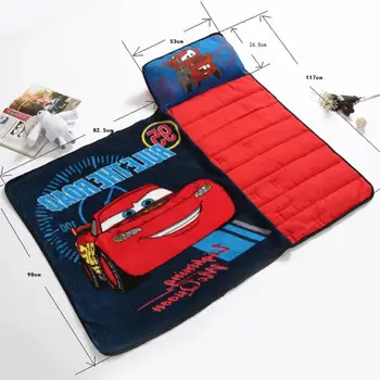 

Disney Lightning McQueen Sleeping bag Bedding sets travel blanket Portable Rolled Nap Mat with Pillow for Toddler Baby Boys Kid