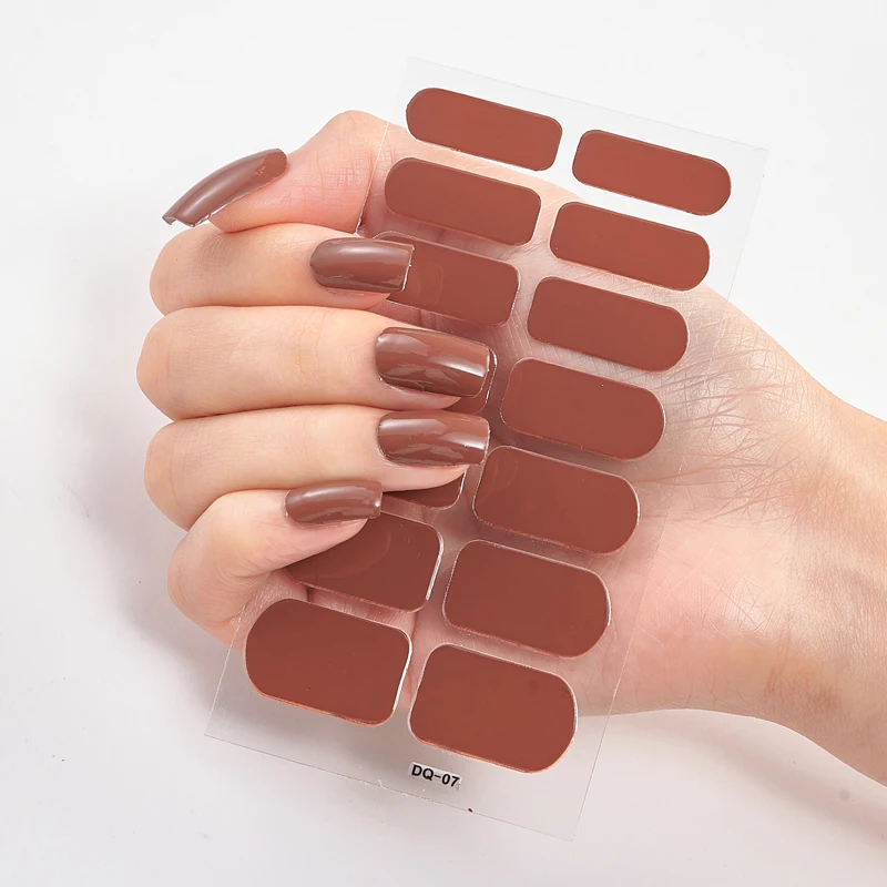 

Pure Solid Color Designed Shiny Foil Nail Art Stickers 2020 Designer Nail Decals Nail Polish Nail Decoration Nail Accesoires