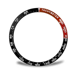 Premium Metal Bezel Ring Case with Glass Screen Protector for Watch 4 Classic 46mm (Black Red)