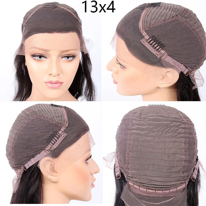 Dianteira do Laço Remy Cabelo Humano Peruca Livre Parte Estilo Brasileiro Onda Corpo nc - 613 150% Densidade 6 Apliques com cabelo humano