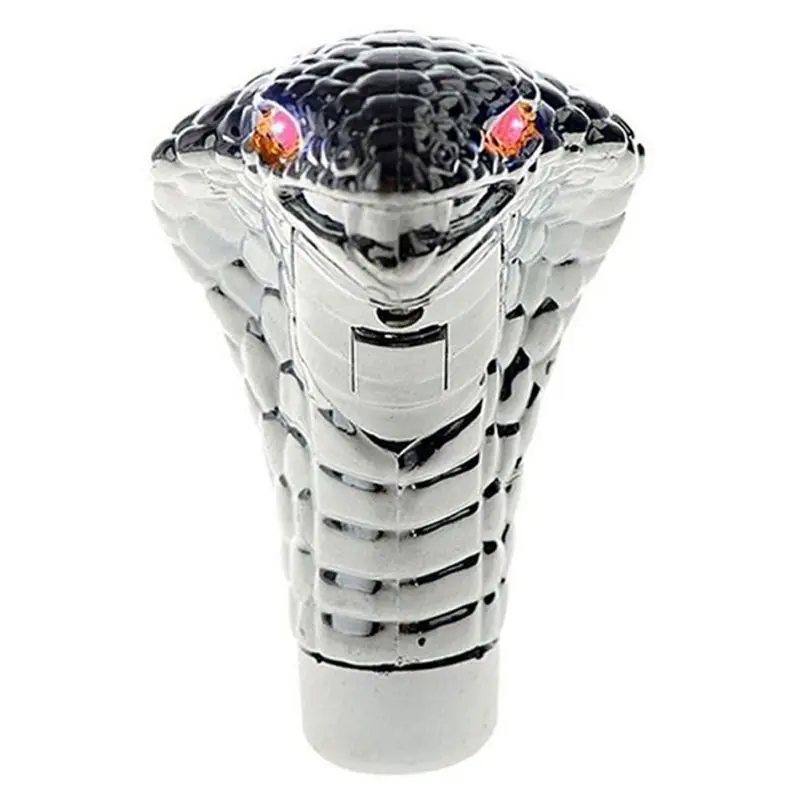 

ONEWELL Universal Auto Car Manual Gear Shift Knob Stick Led Eyes Chrome Cobra Snake Cool Shift Lever