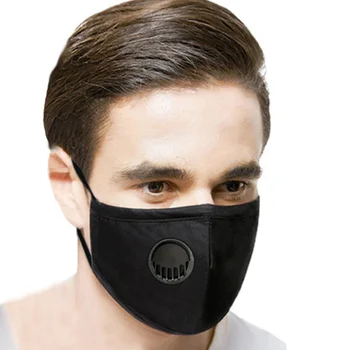 

1pc Anti-fog and Breathing Valve pm2.5 Mask Winter Cotton Korean Black Three-dimensional Filter Mask Outdoor Survival